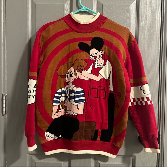 Ms and Dn Vintage sweater Interesting Hairstyle Art Design - Picture 7 of 8